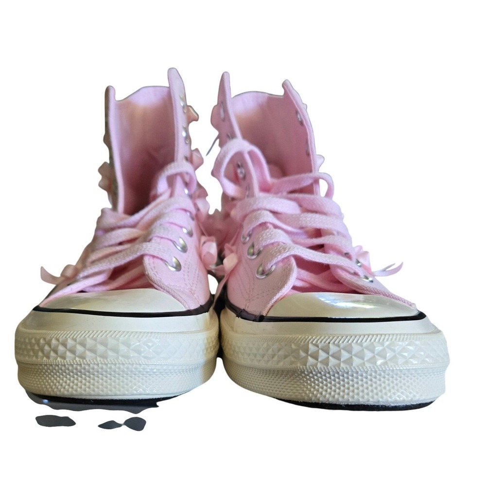 Converse Chuck Taylor High Top Womens 8.5 Pink New Bow Studded A14444C Sneaker - Picture 5 of 7